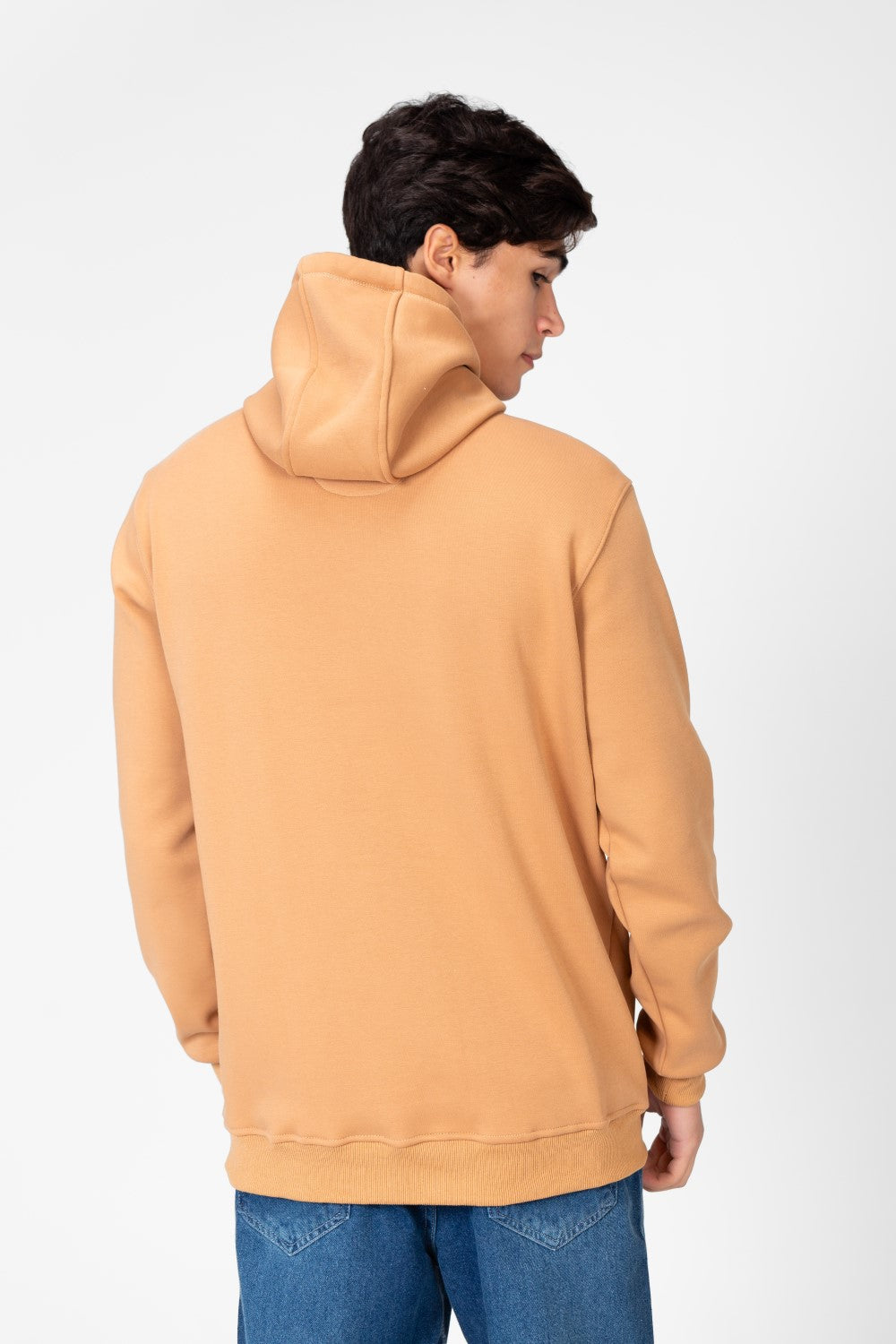 Men's Hooded Sweatshirt With Front Pocket And Long Sleeves