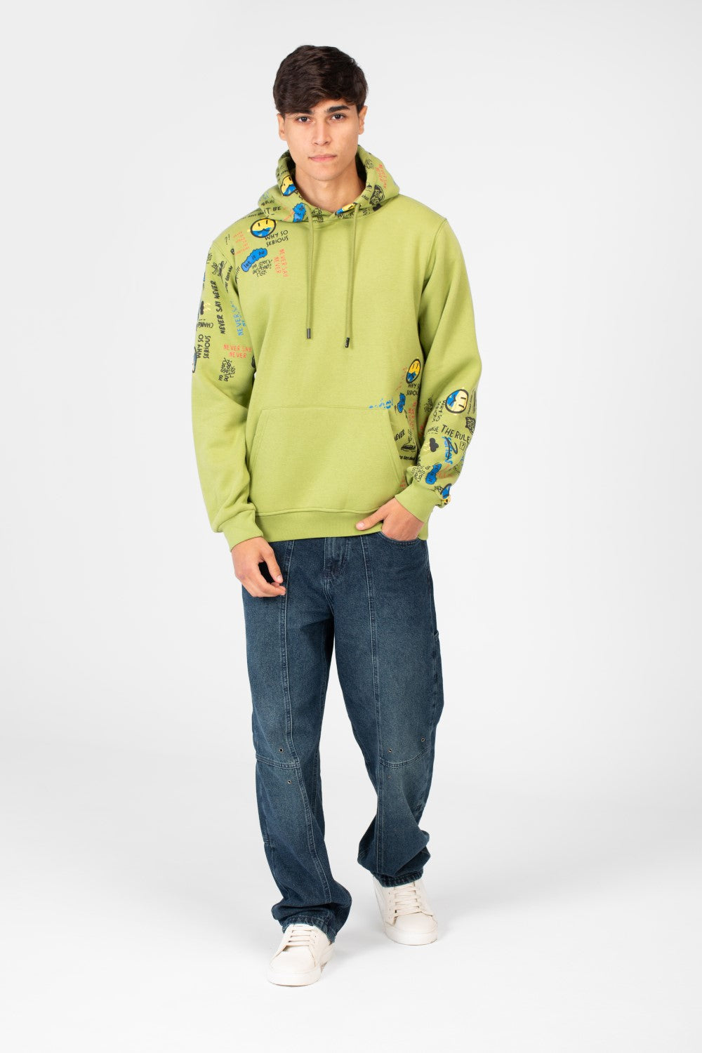 Men's Milton Printed Long Sleeve Hoodie