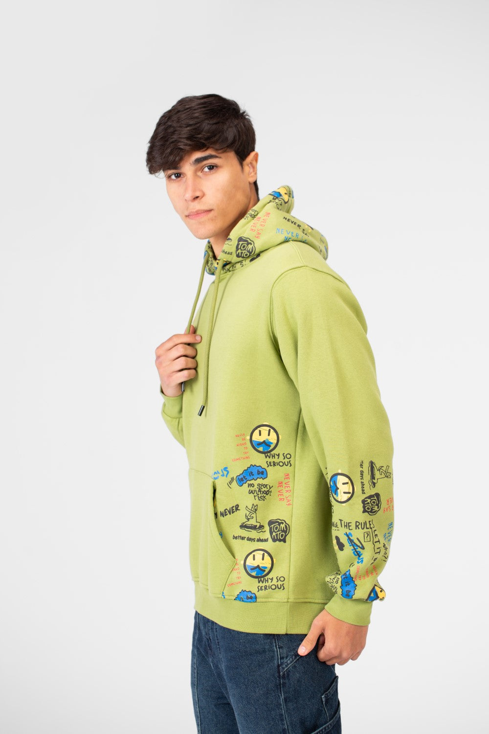Men's Milton Printed Long Sleeve Hoodie