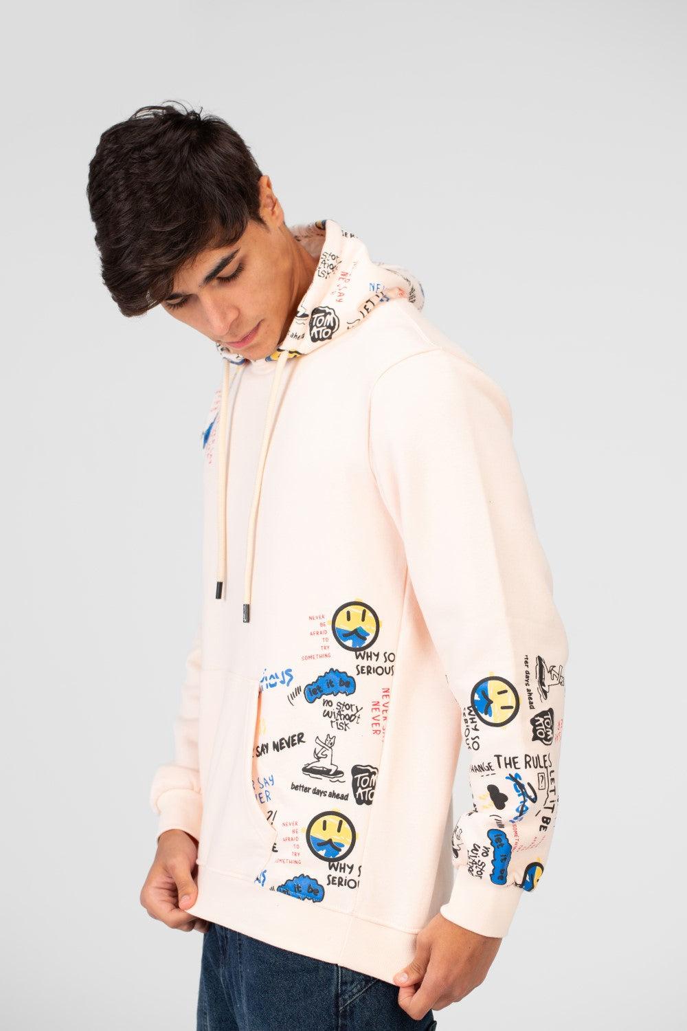 Men's Milton Printed Long Sleeve Hoodie