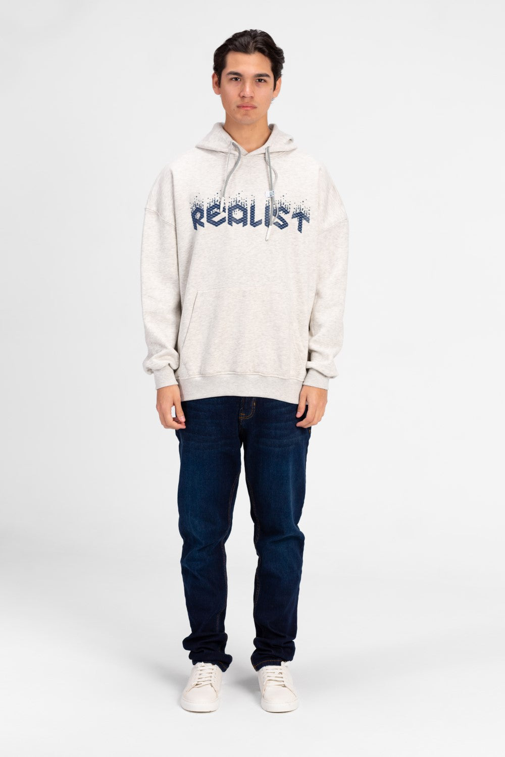 Men's Oversized Hood Sweatshirt With Front Print