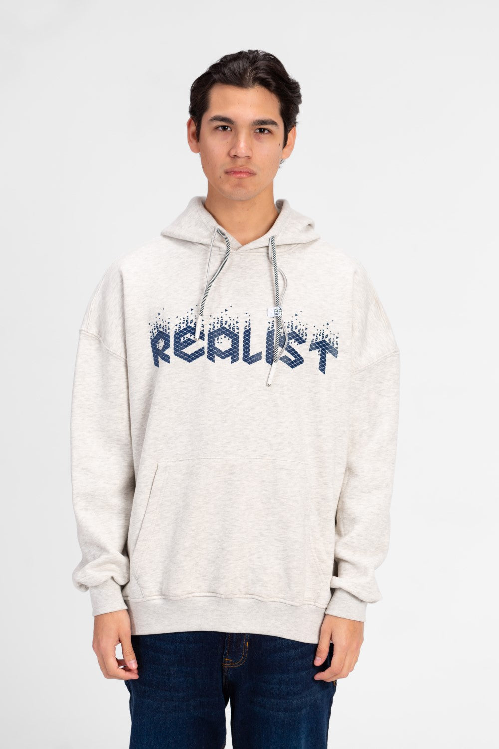 Men's Oversized Hood Sweatshirt With Front Print