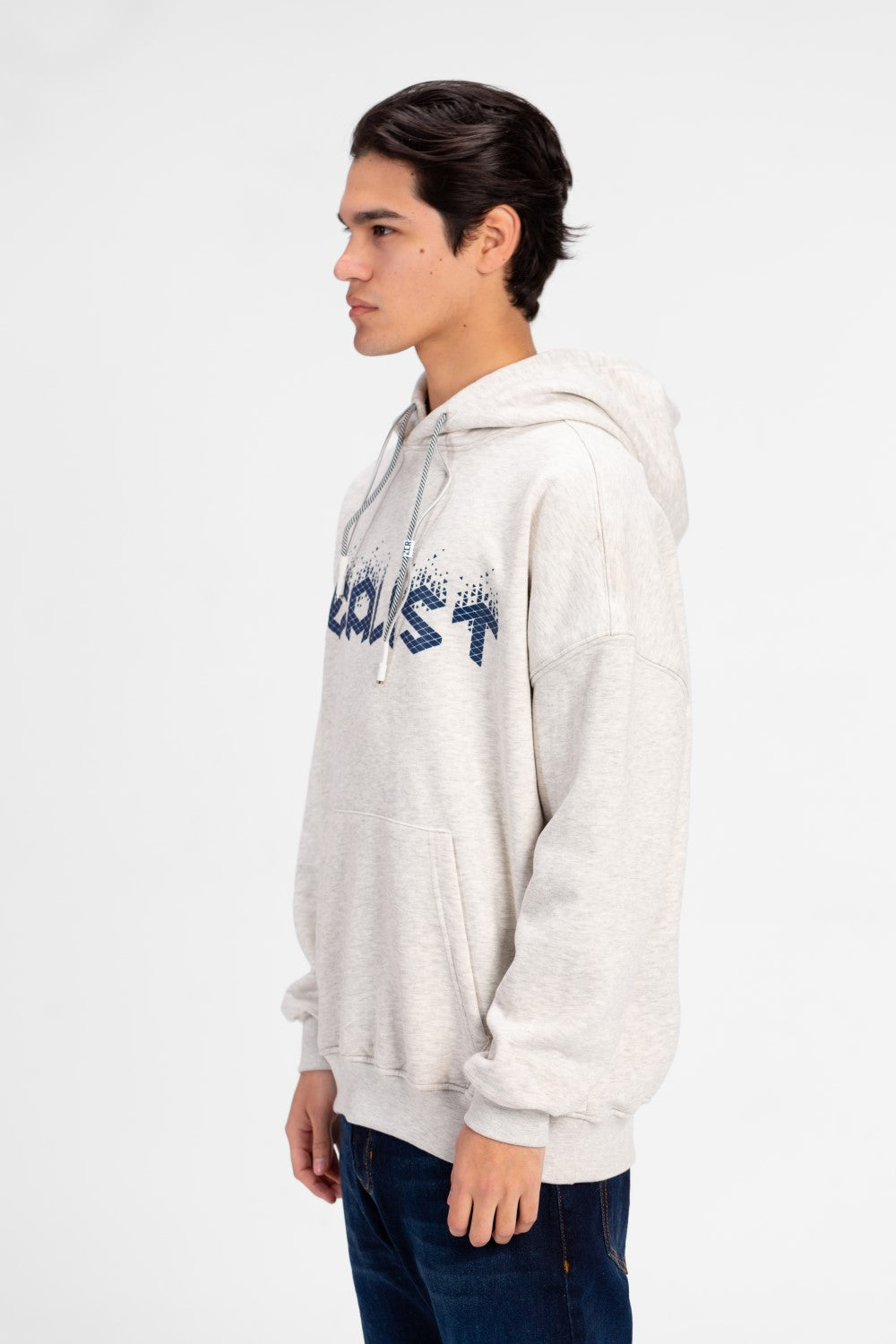Men's Oversized Hood Sweatshirt With Front Print