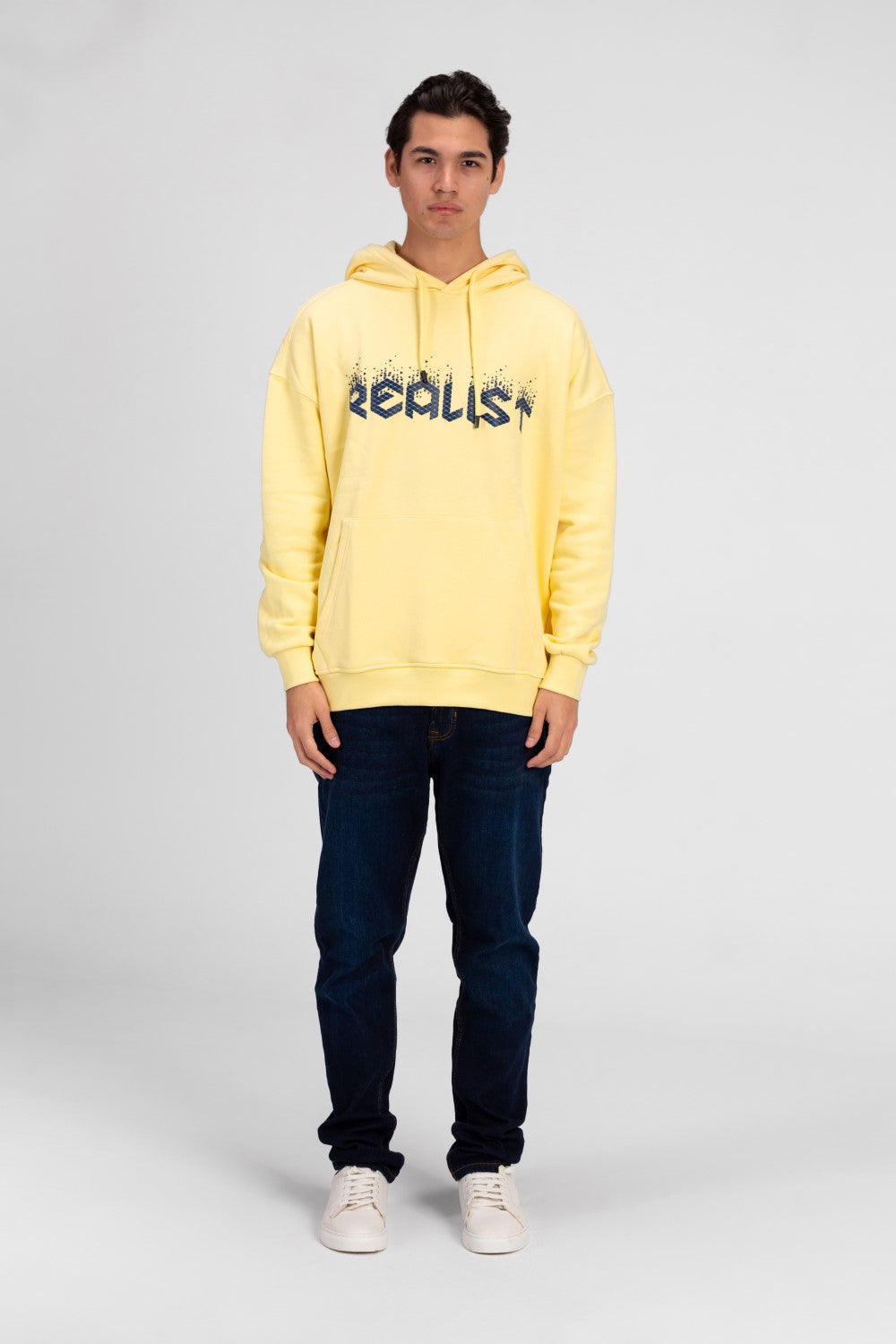 Men's Oversized Hood Sweatshirt With Front Print