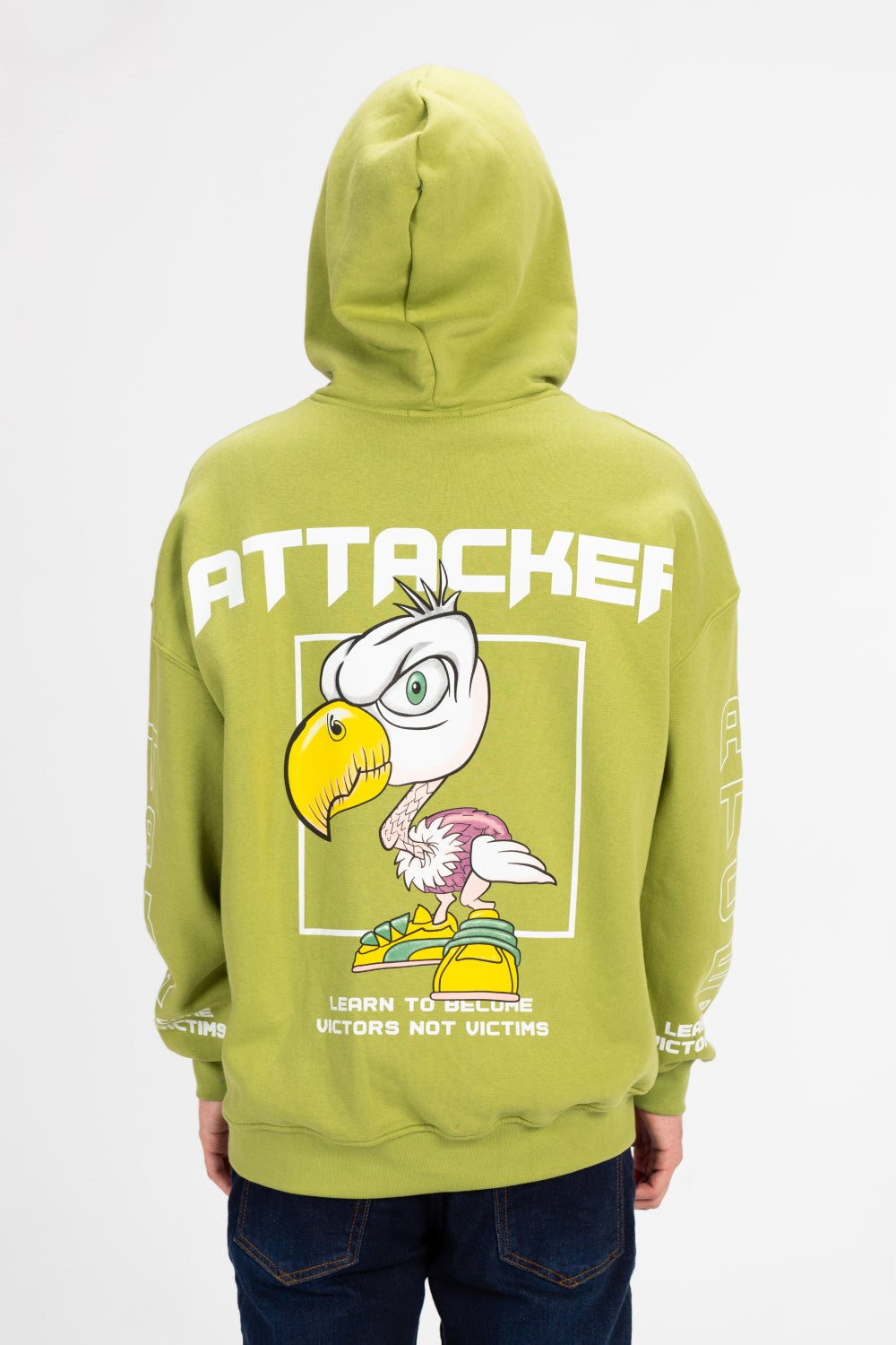 Men's Printed Oversized Hood Sweatshirt