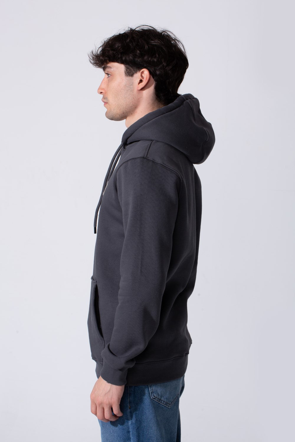 Men's Slim Fit Milton Basic Hoodie Sweatshirt With Front Kangaroo Pocket