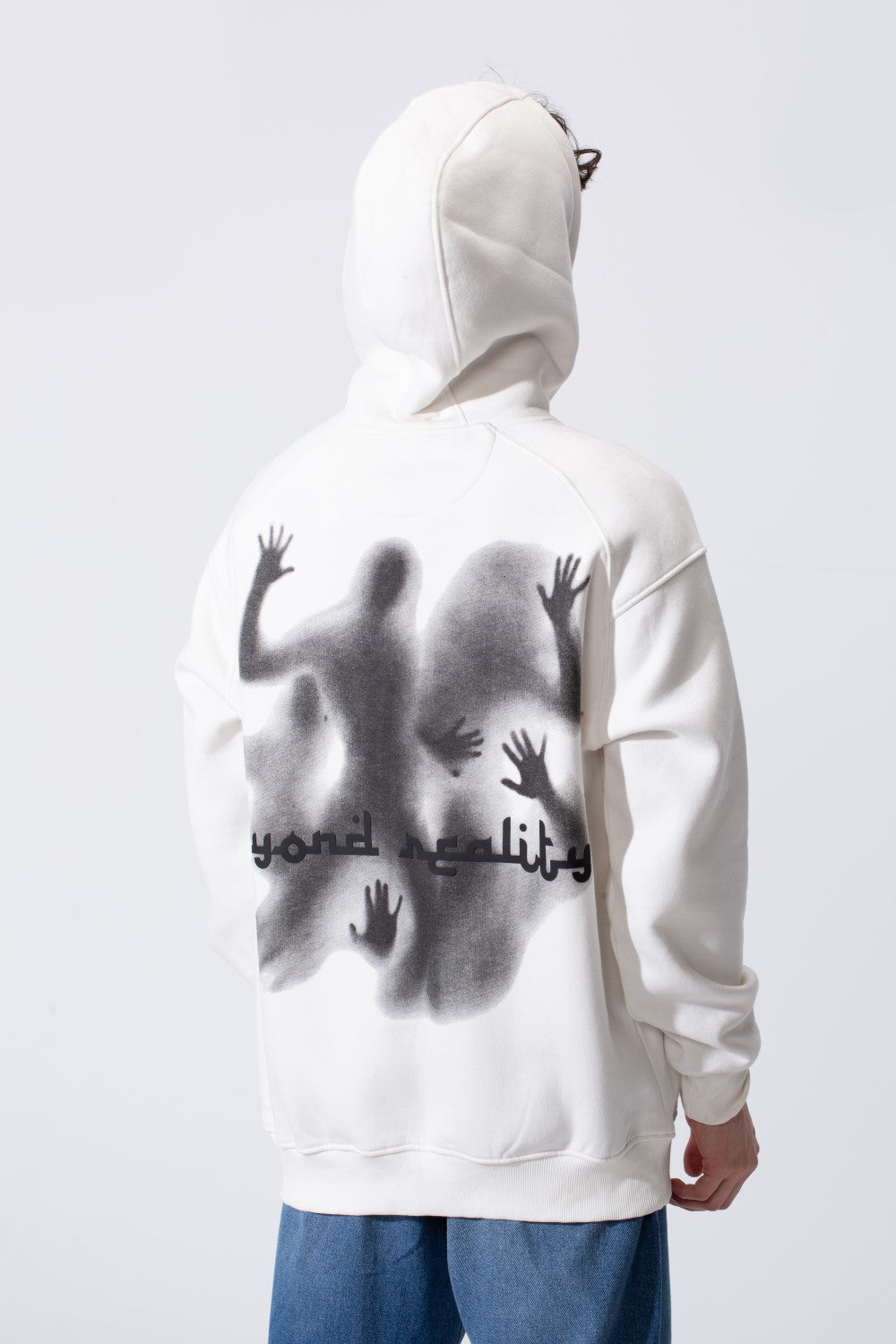 Men's Regular Fit Melton Sweatshirt With Graphic Print And Hood