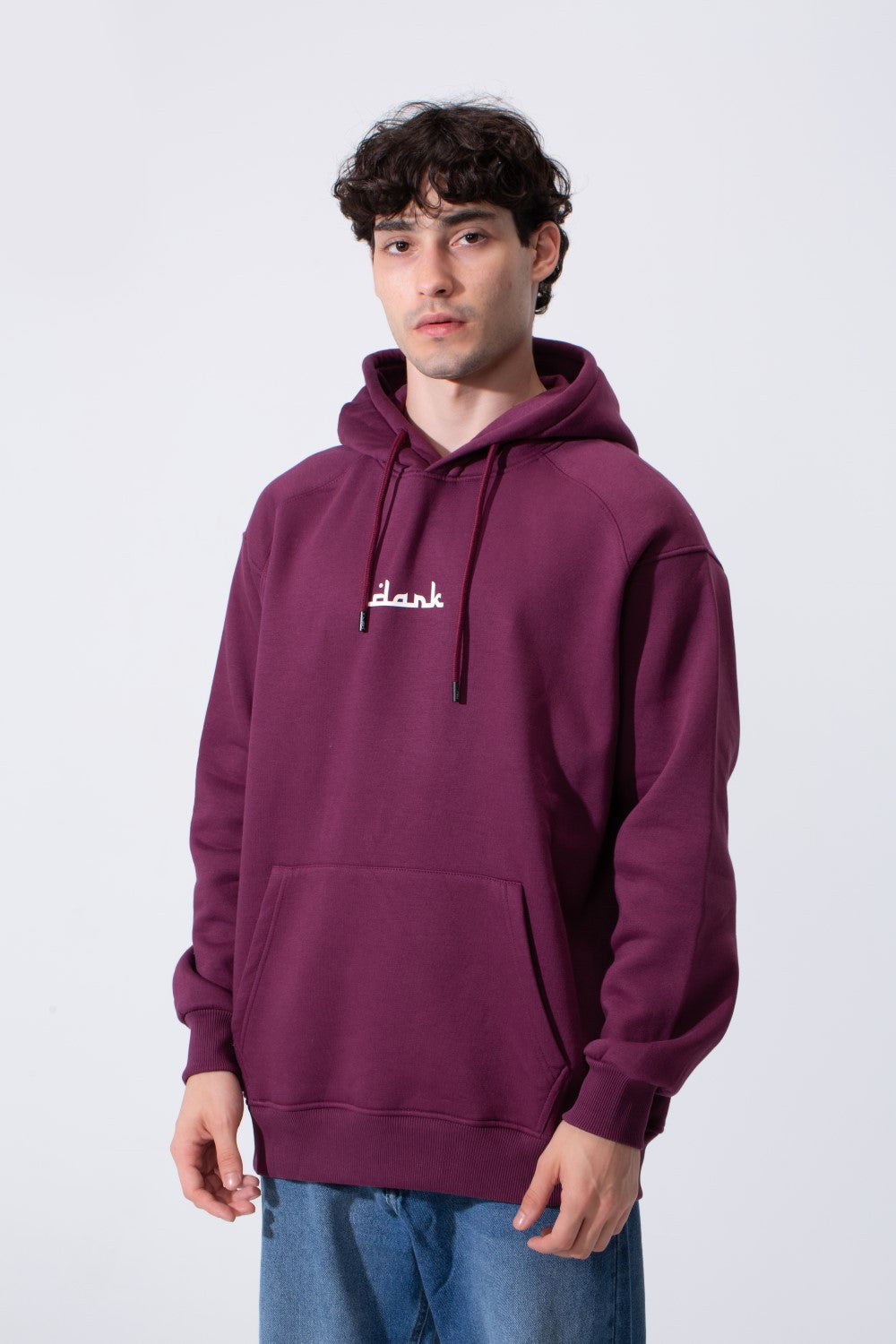 Men's Regular Fit Melton Sweatshirt With Graphic Print And Hood