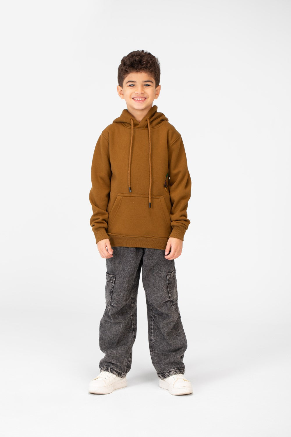 Boy's Hoodie With Side Print And Long Sleeves