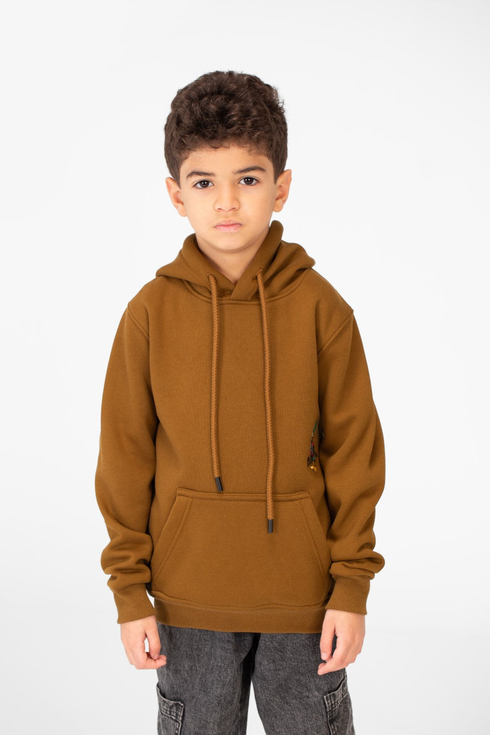 Boy's Hoodie With Side Print And Long Sleeves
