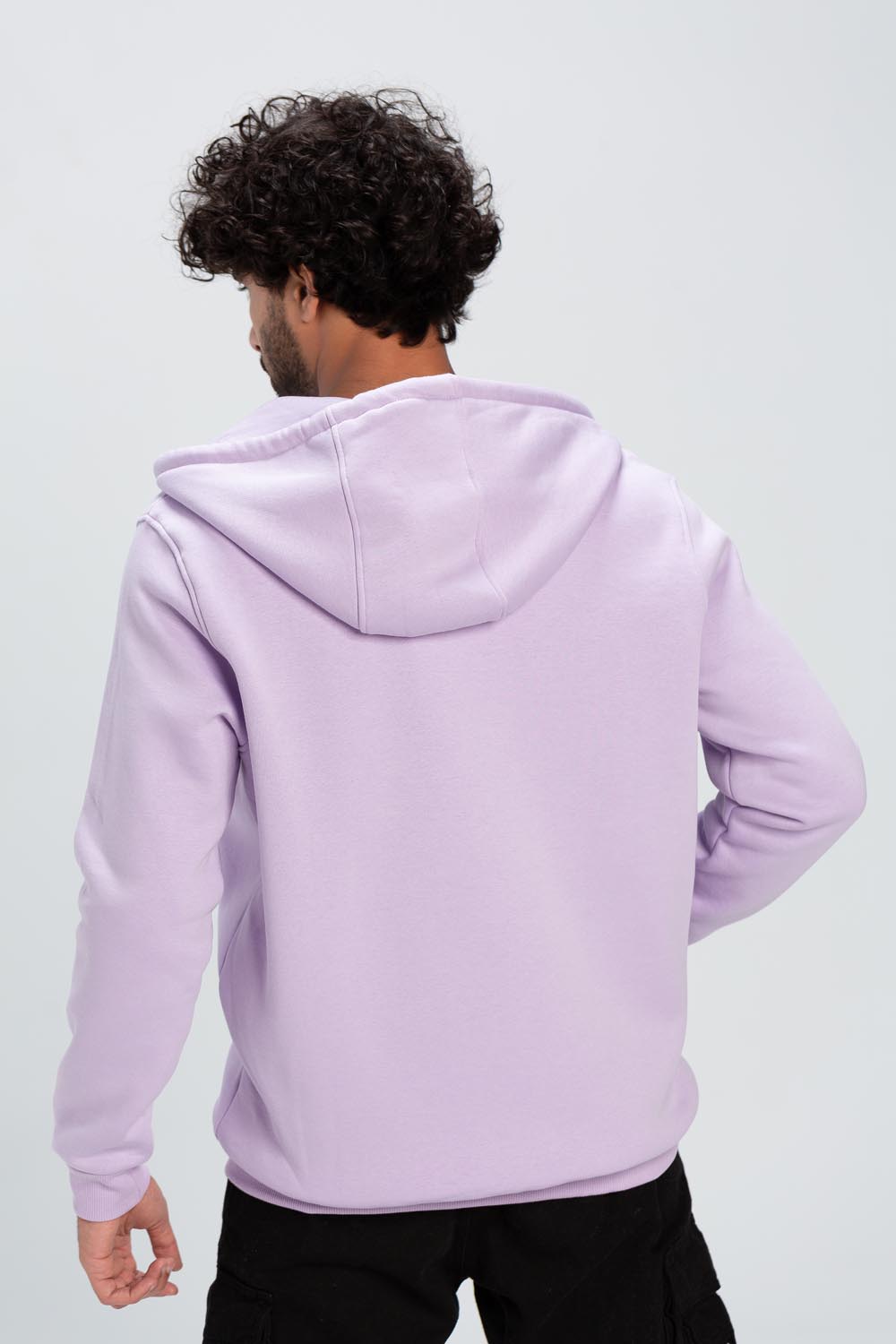 Men's Padded Hooded Full Zipper Made Of Soft Melton Basic Sweatshirt