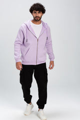 Men's Padded Hooded Full Zipper Made Of Soft Melton Basic Sweatshirt