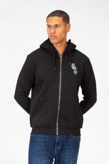 Men's Hood Sweatshirt With Round Neck And Zippers