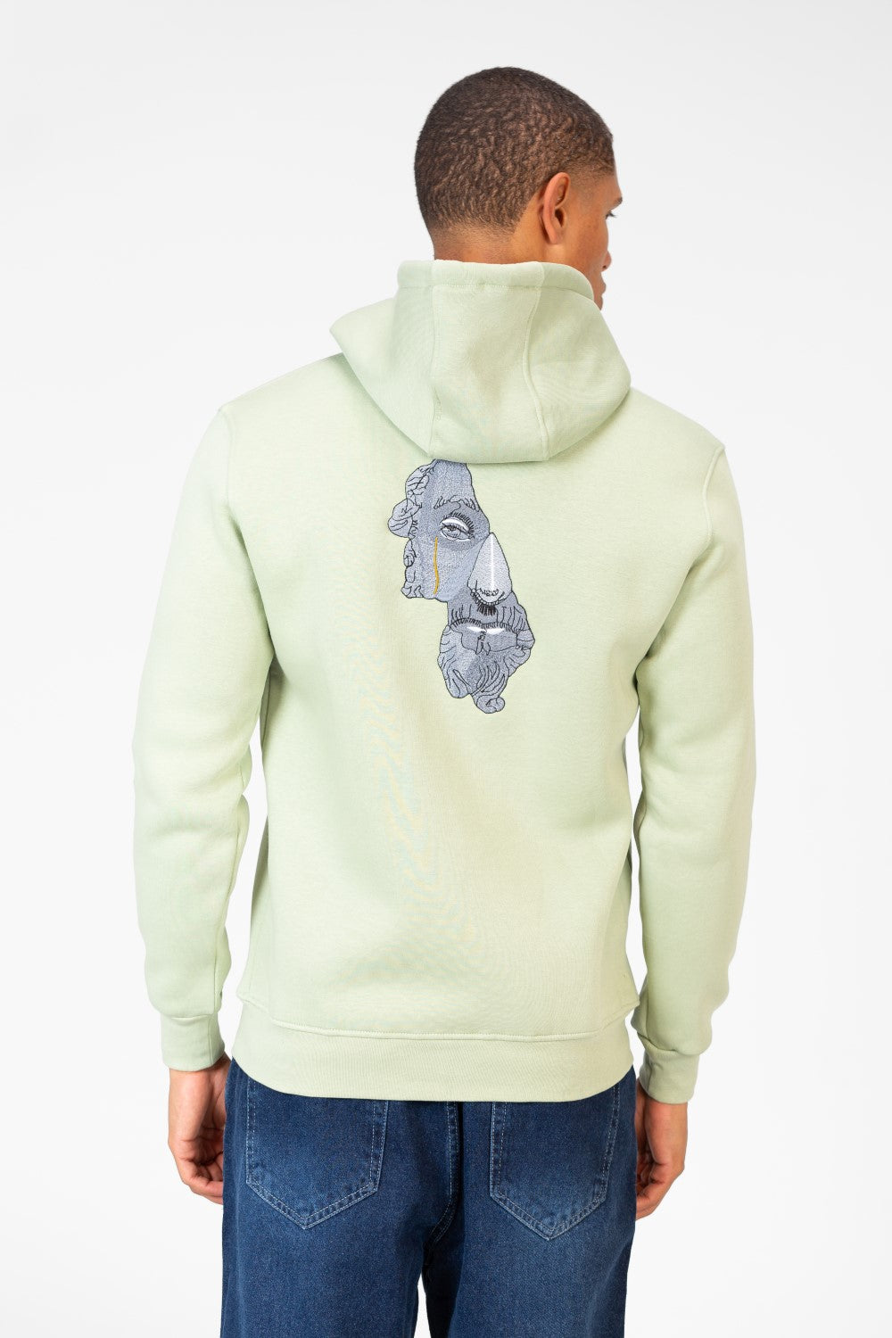 Men's Hood Sweatshirt With Round Neck And Zippers