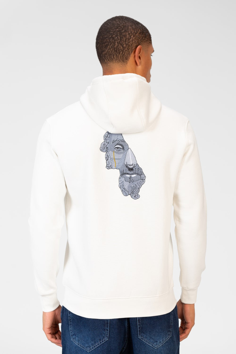Men's Hood Sweatshirt With Round Neck And Zippers