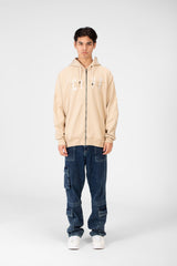 Men's Oversize Hooded Sweatshirt With Full Zipper
