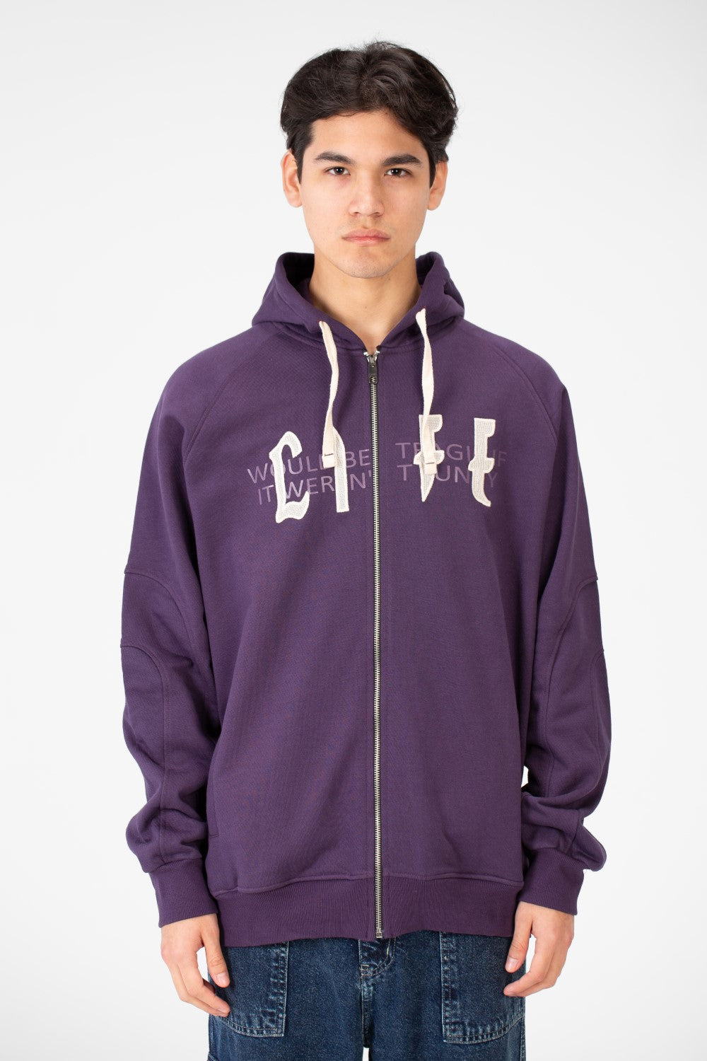 Men's Oversize Hooded Sweatshirt With Full Zipper