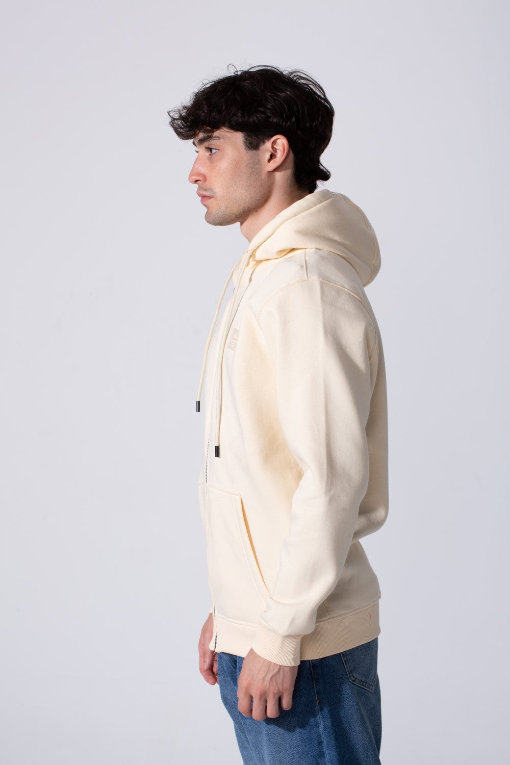 Men's Milton Slim Fit Long Sleeves Hood Sweatshirt With Full Front Zip