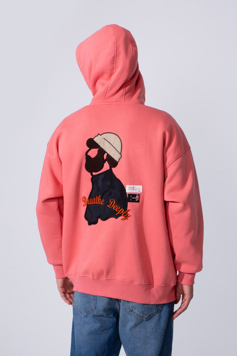 Men's Oversized Milton Zip-Up Sweatshirt With Back Print And Hood