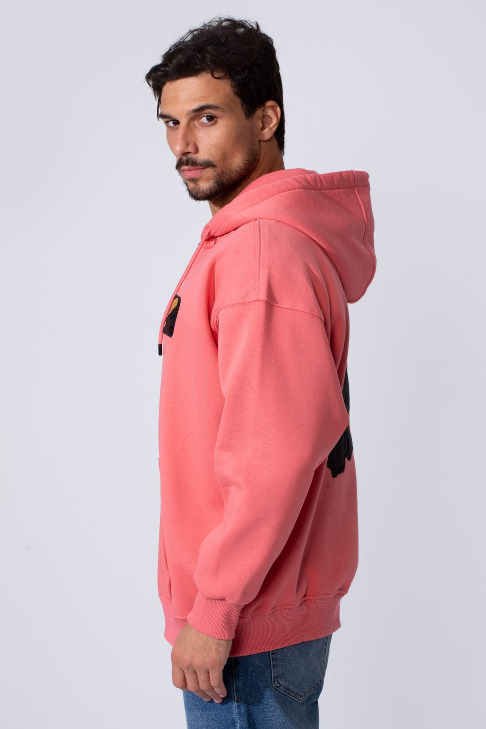 Men's Oversized Milton Zip-Up Sweatshirt With Back Print And Hood