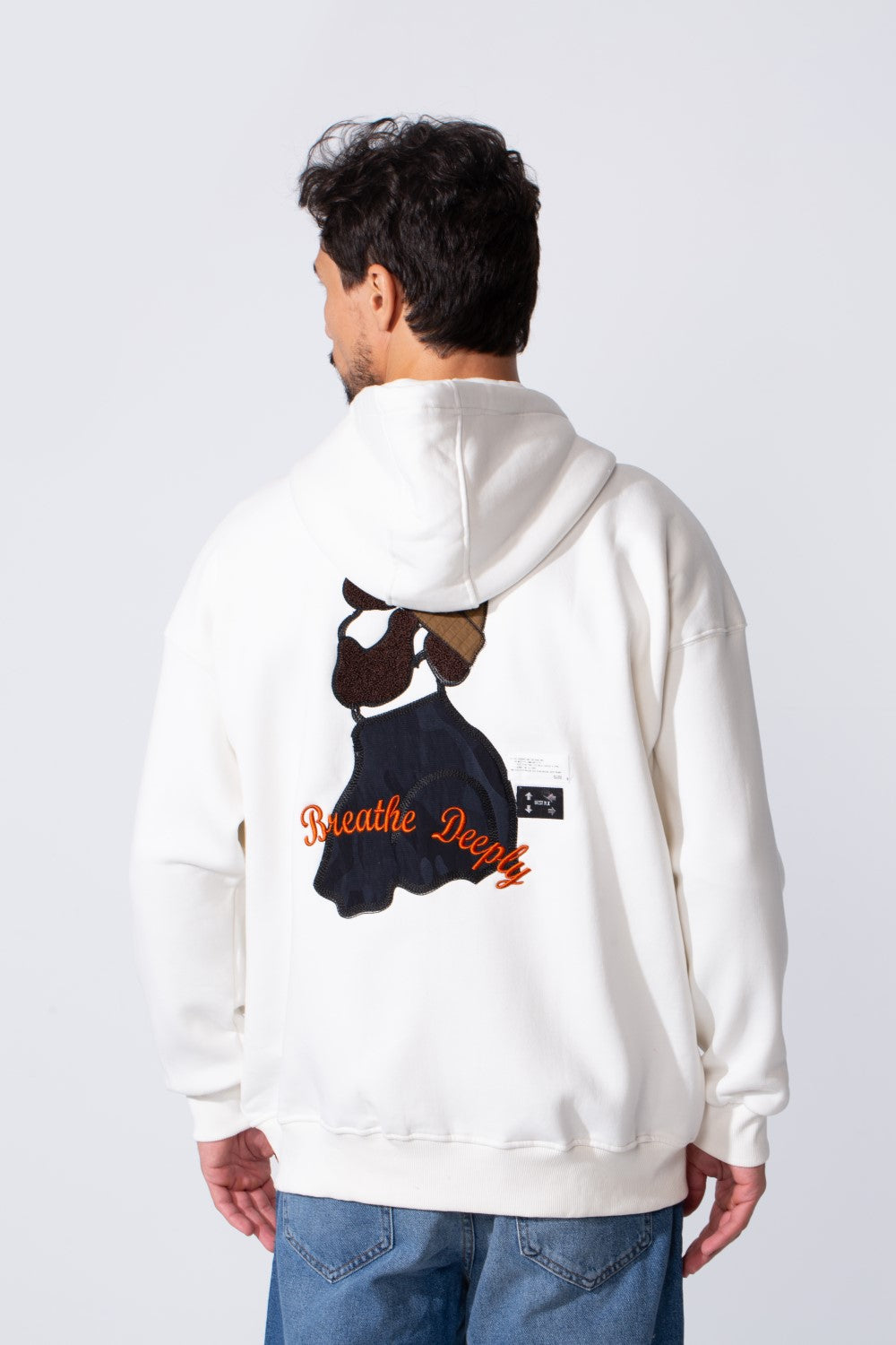 Men's Oversized Milton Zip-Up Sweatshirt With Back Print And Hood