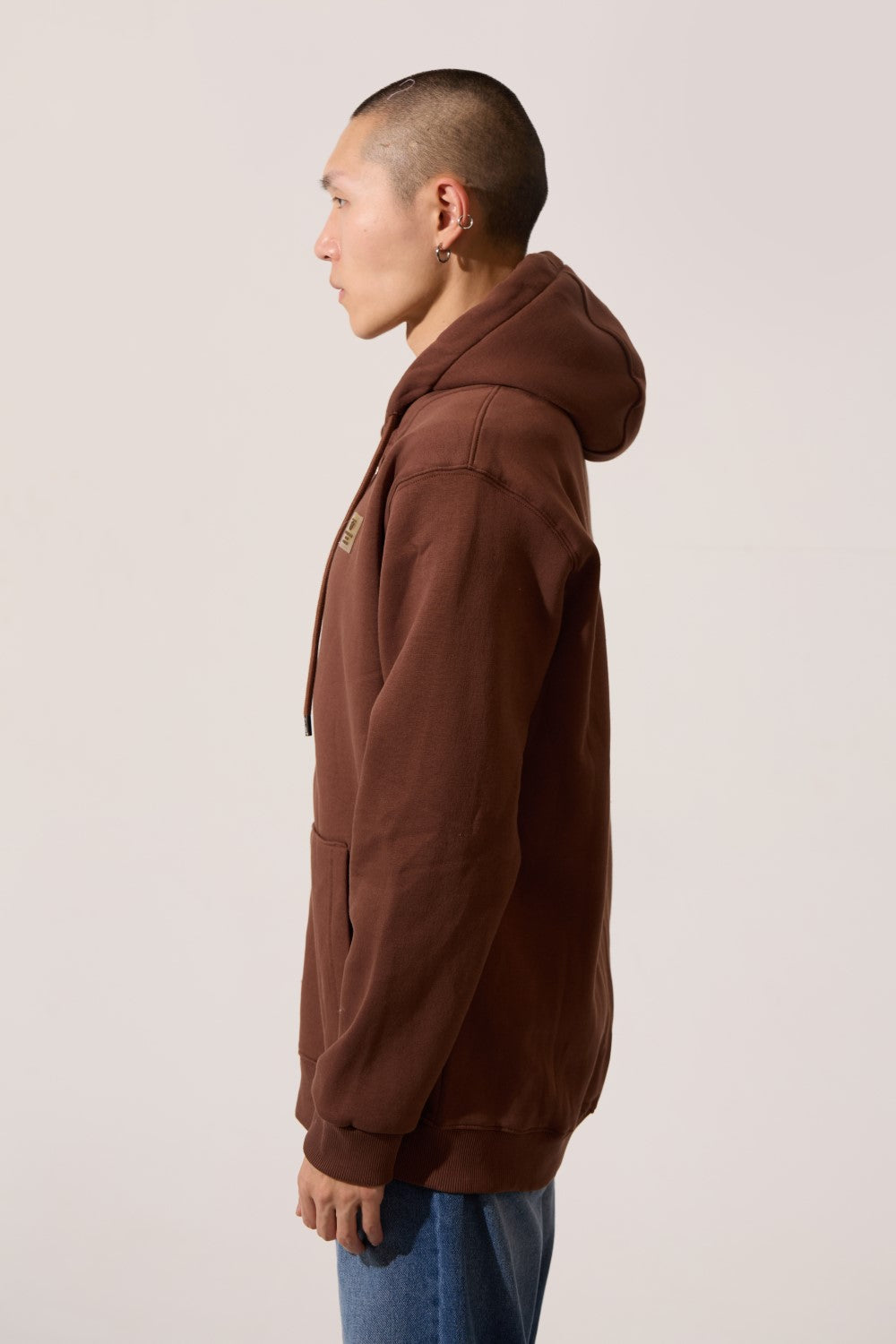 Men's Tomato Full Front Zip Hooded Slim Fit Long Sleeve Sweatshirt