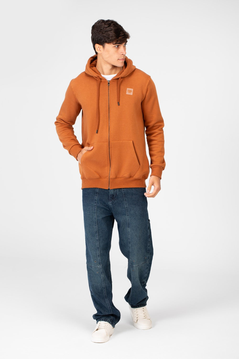 Men's Basic Sweatshirt With Zippers And Front Pockets