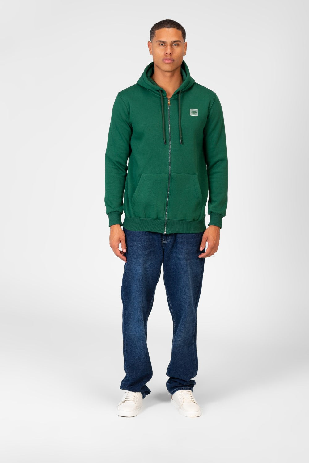 Men's Basic Sweatshirt With Zippers And Front Pockets