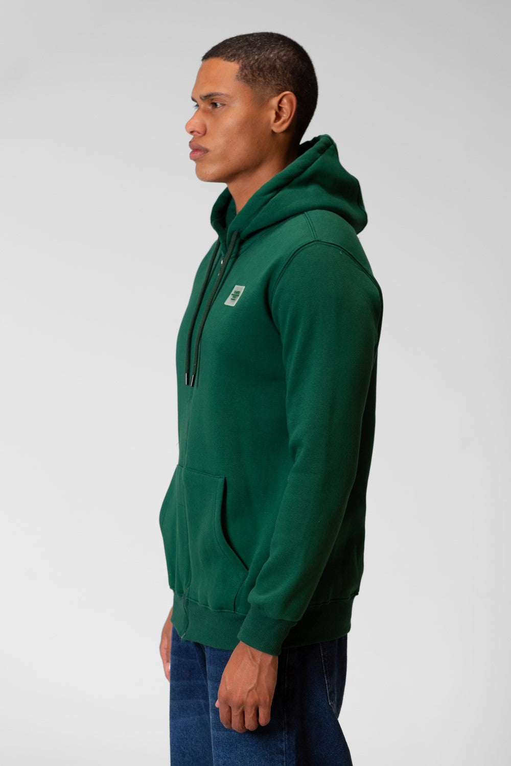 Men's Basic Sweatshirt With Zippers And Front Pockets