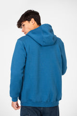 سويت شيرت أساسي للرجال بغطاء رأس وسحاب أمامي