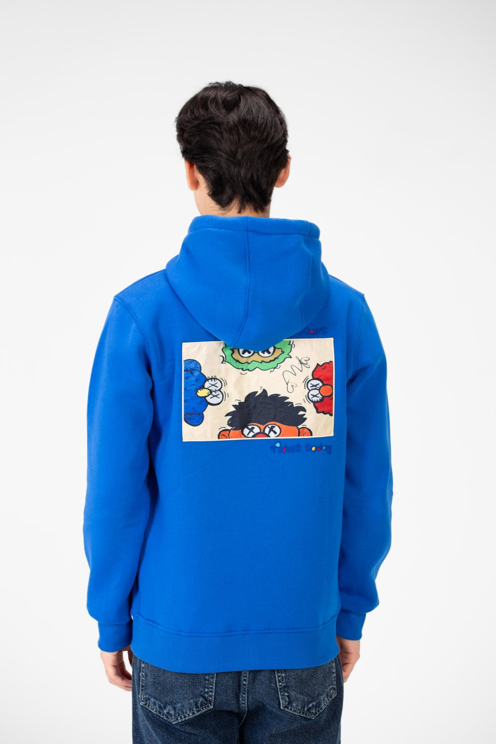 Men's Printed Hood Sweatshirt With Full Zipper Closure