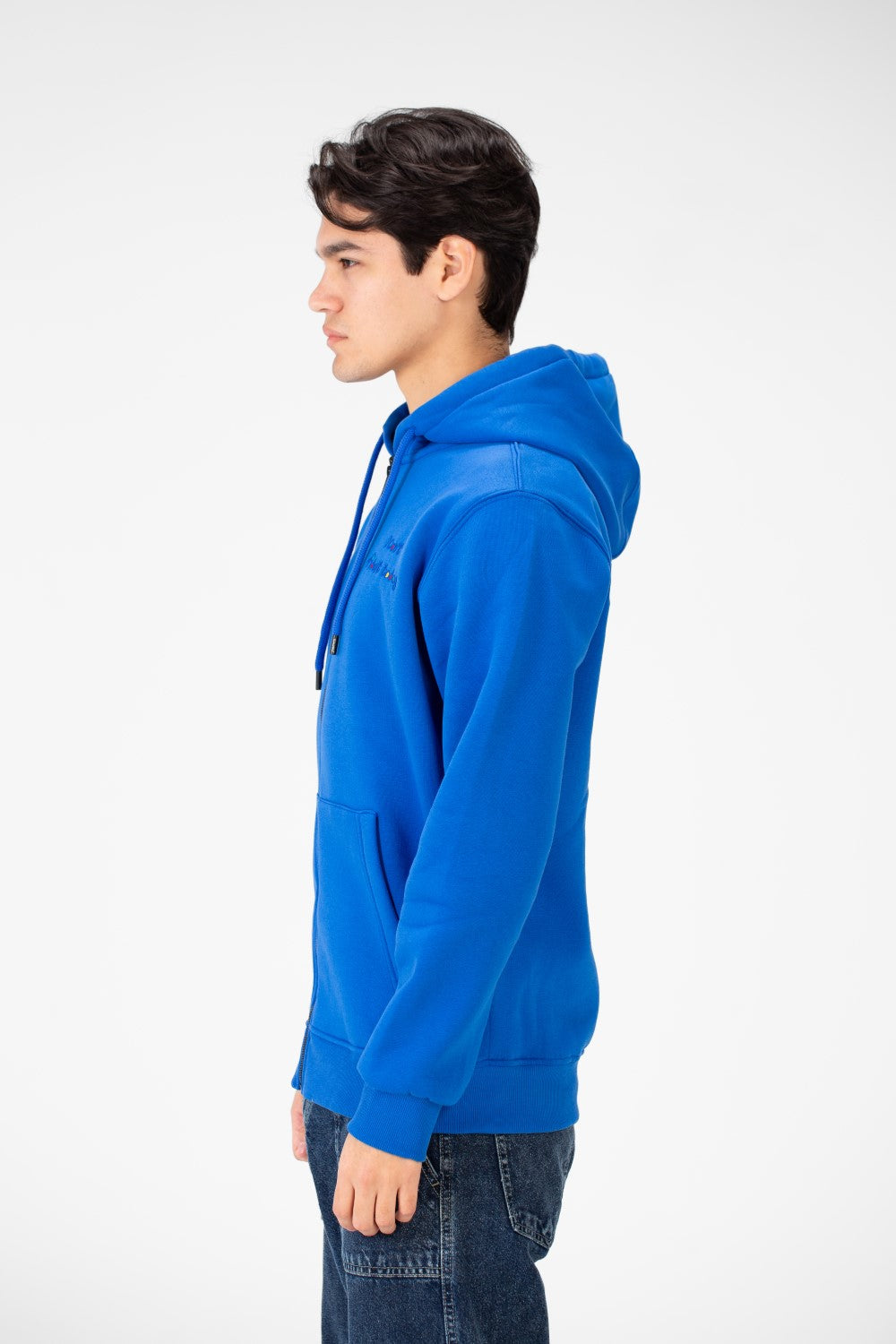 Men's Printed Hood Sweatshirt With Full Zipper Closure