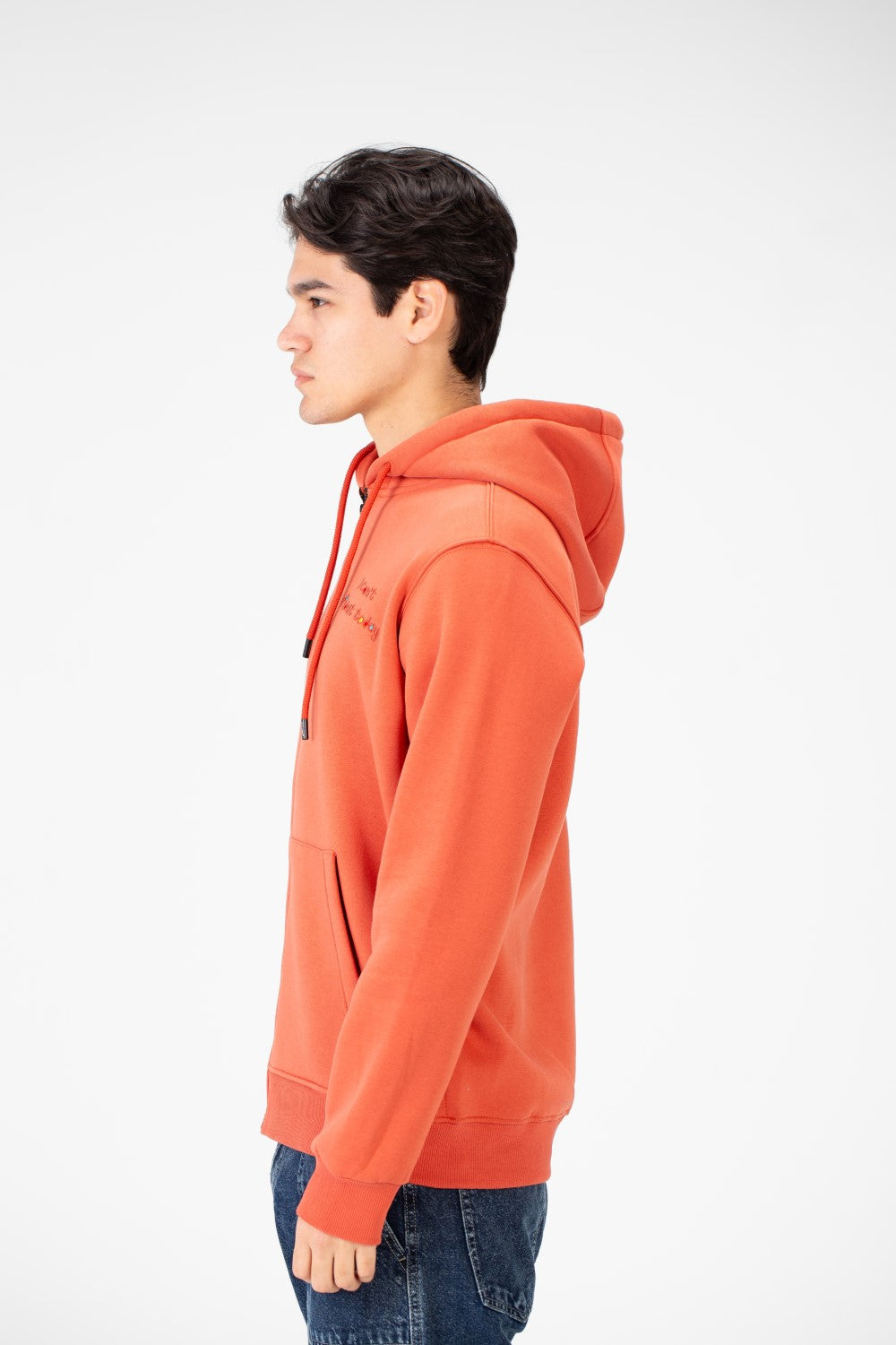 Men's Printed Hood Sweatshirt With Full Zipper Closure
