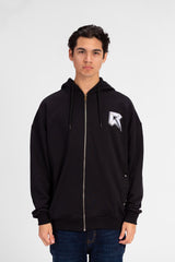 Men's Basic Oversized Full Front Zip Sweatshirt