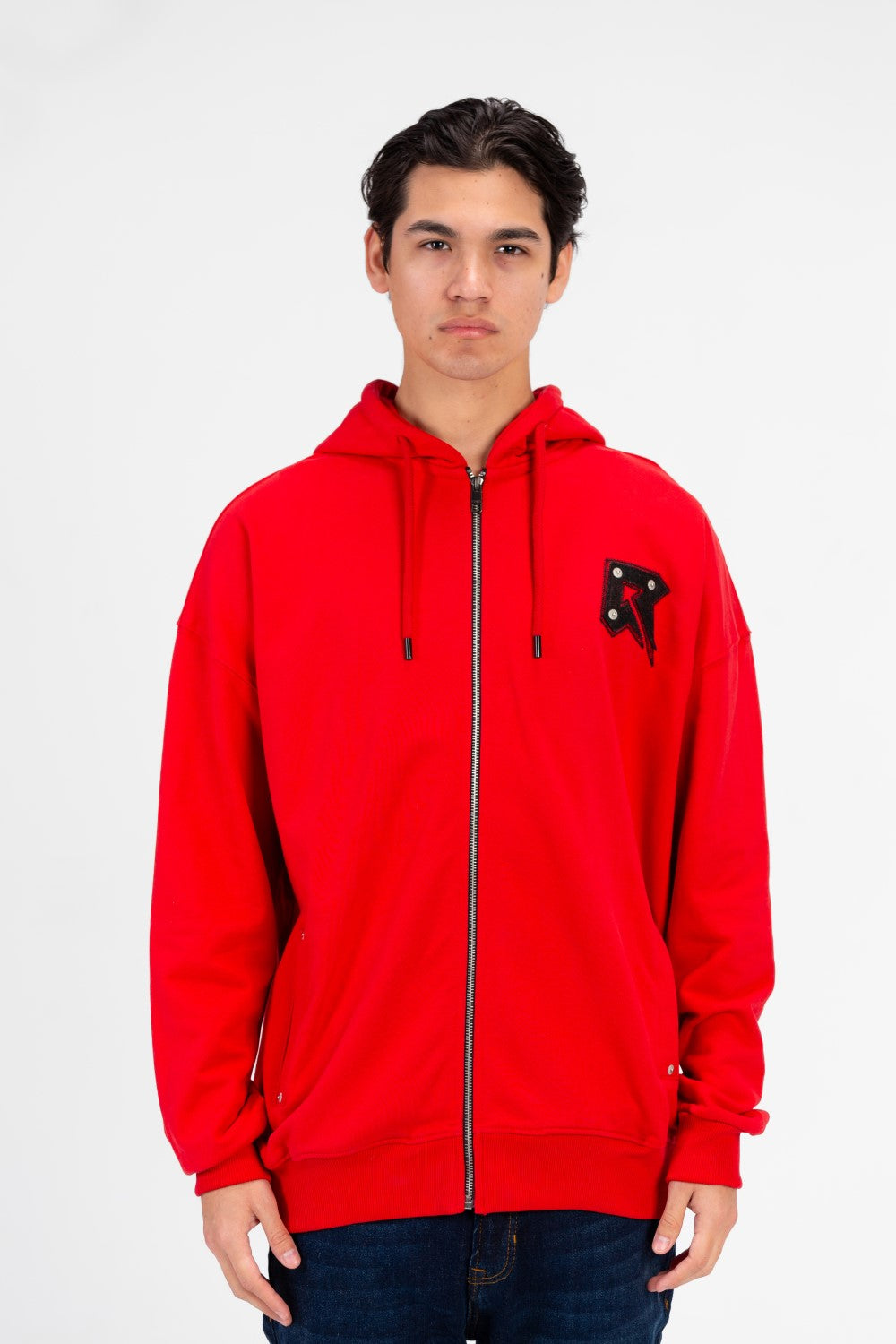 Men's Basic Oversized Full Front Zip Sweatshirt