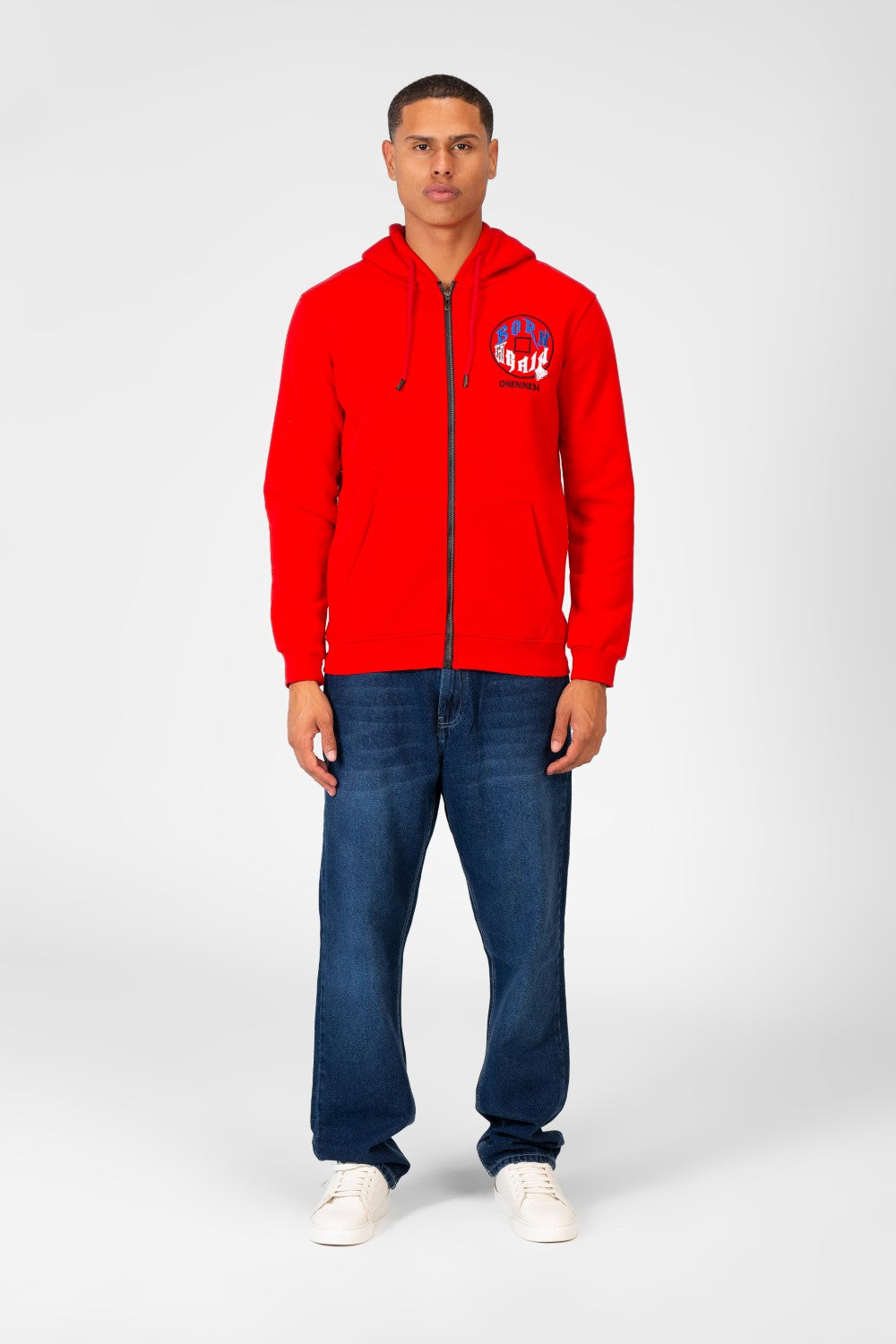 Men's Hood Sweatshirt With Full Front Zipper