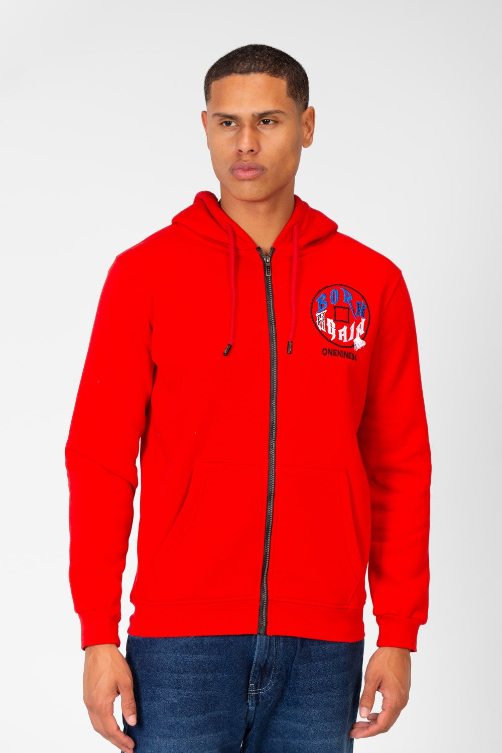 Men's Hood Sweatshirt With Full Front Zipper