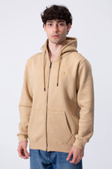 Men's Milton Basic Slim Fit Zip-Up Sweatshirt With Full Sleeves And Hood