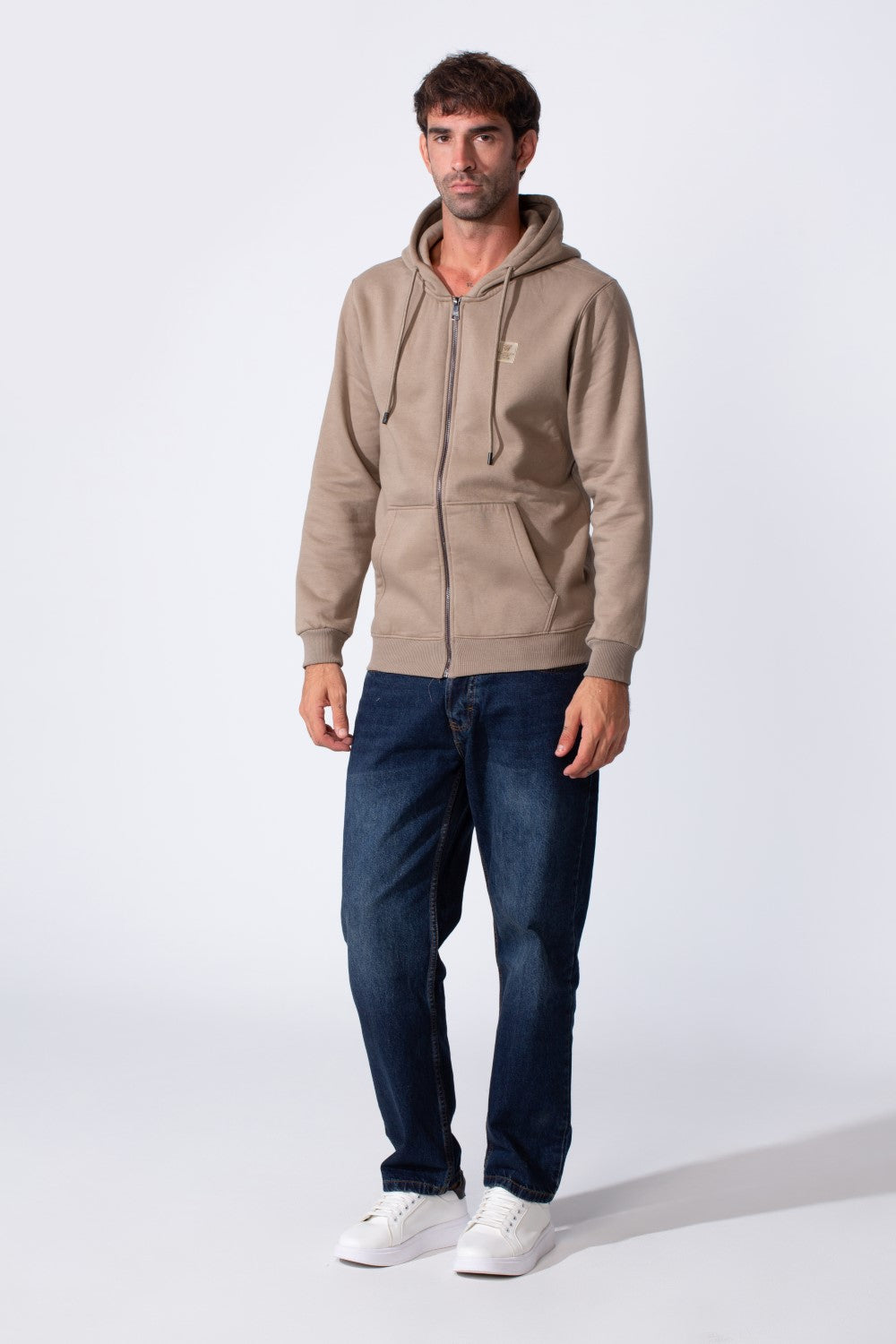Men's Milton Basic Slim Fit Zip-Up Sweatshirt With Full Sleeves And Hood