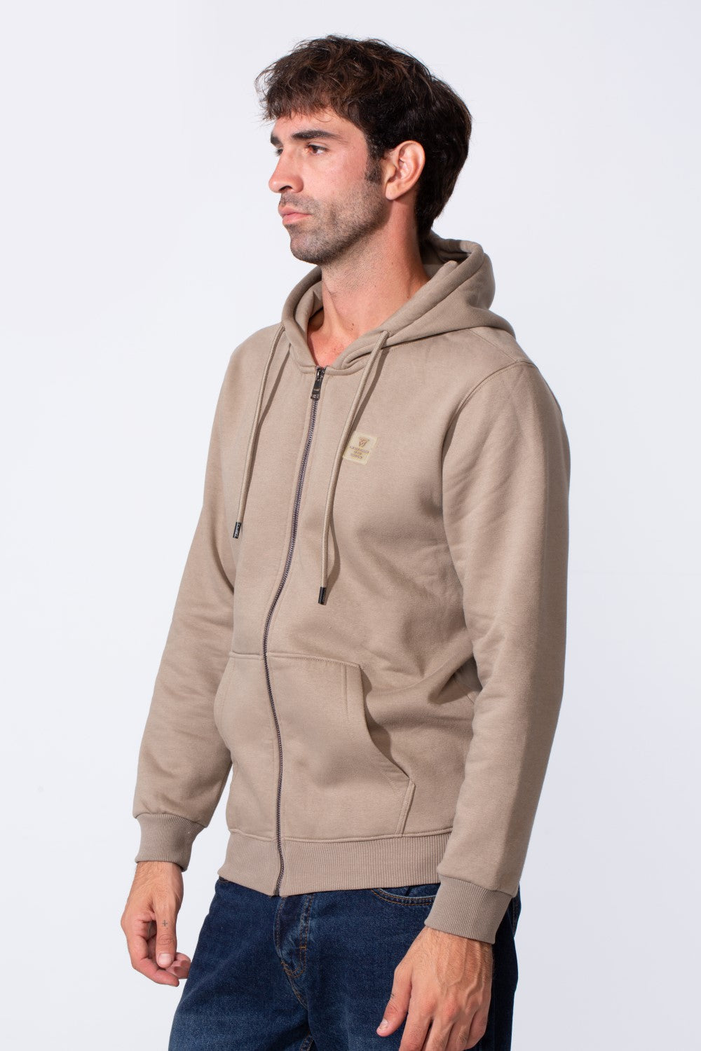 Men's Milton Basic Slim Fit Zip-Up Sweatshirt With Full Sleeves And Hood