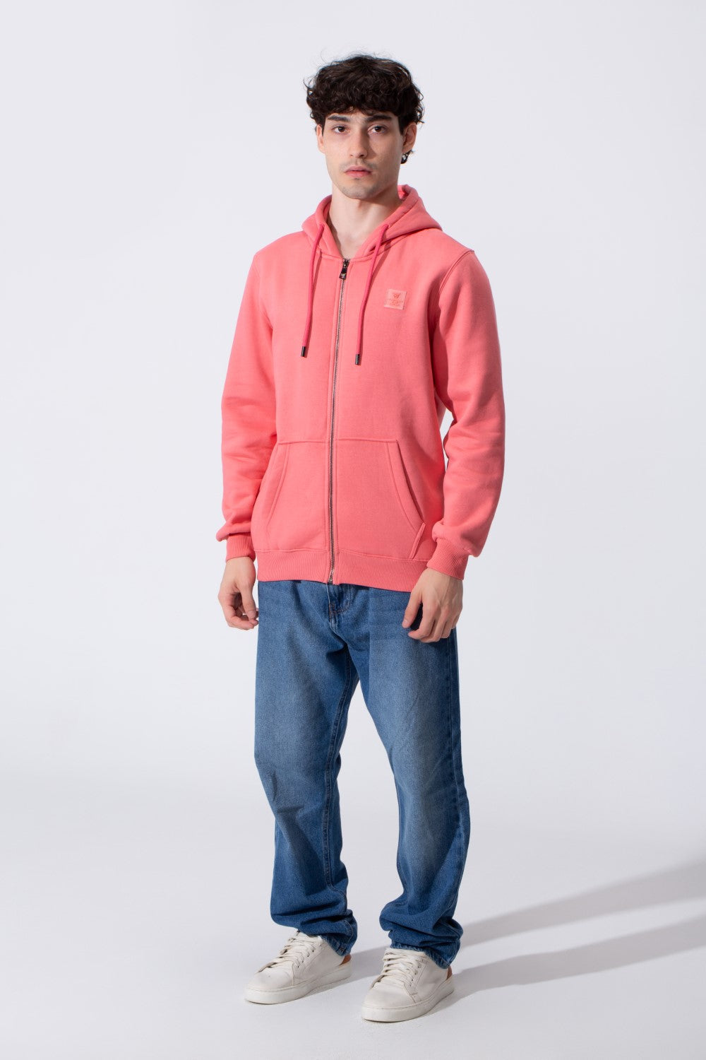 Men's Milton Basic Slim Fit Zip-Up Sweatshirt With Full Sleeves And Hood