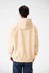 Men's Oversized Basic Hood Sweatshirt With Full Zippers