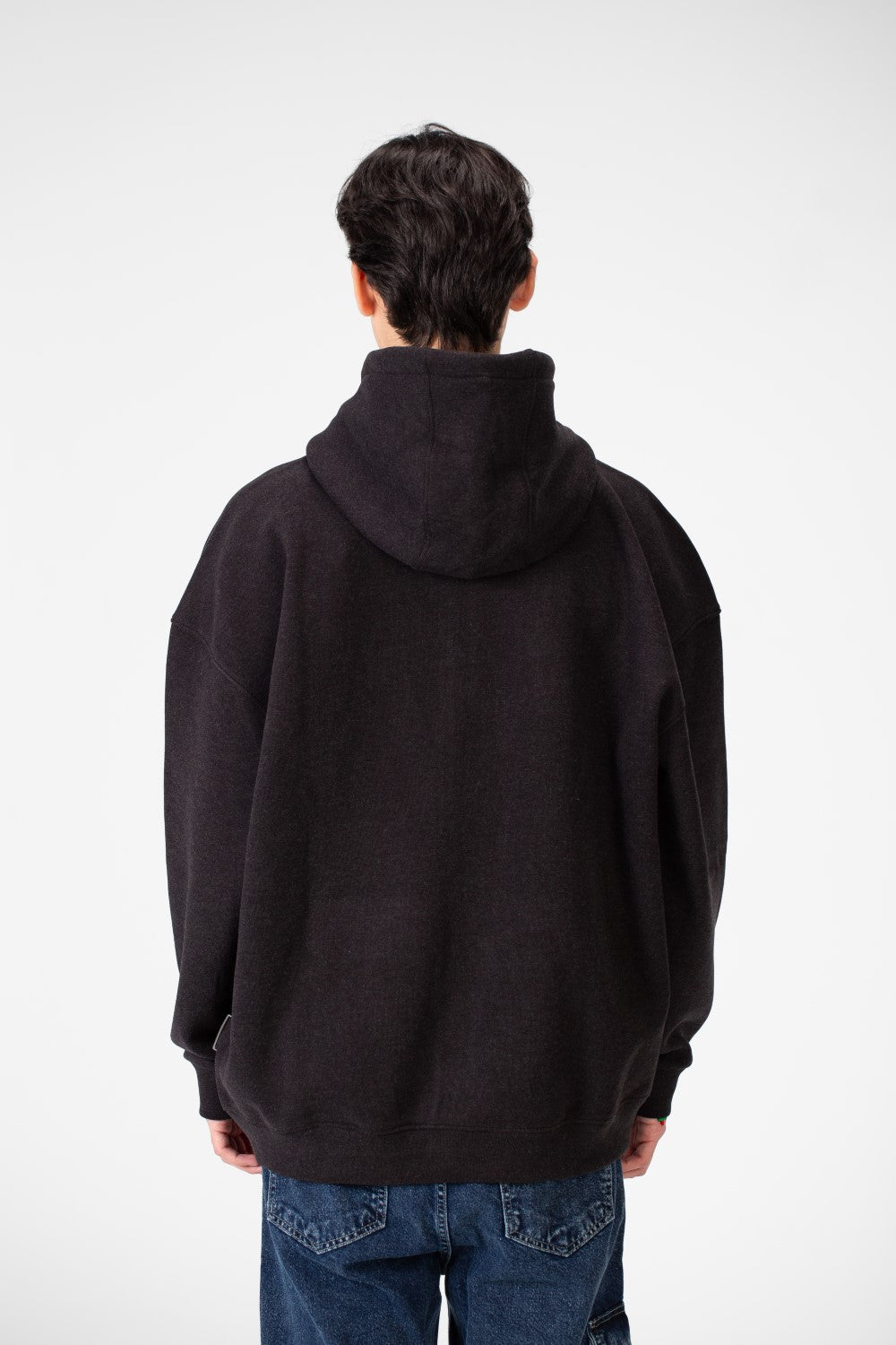 Men's Oversized Basic Hood Sweatshirt With Full Zippers