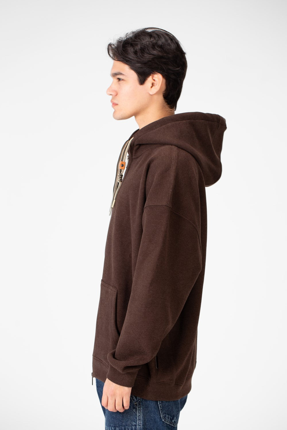 Men's Oversized Basic Hood Sweatshirt With Full Zippers
