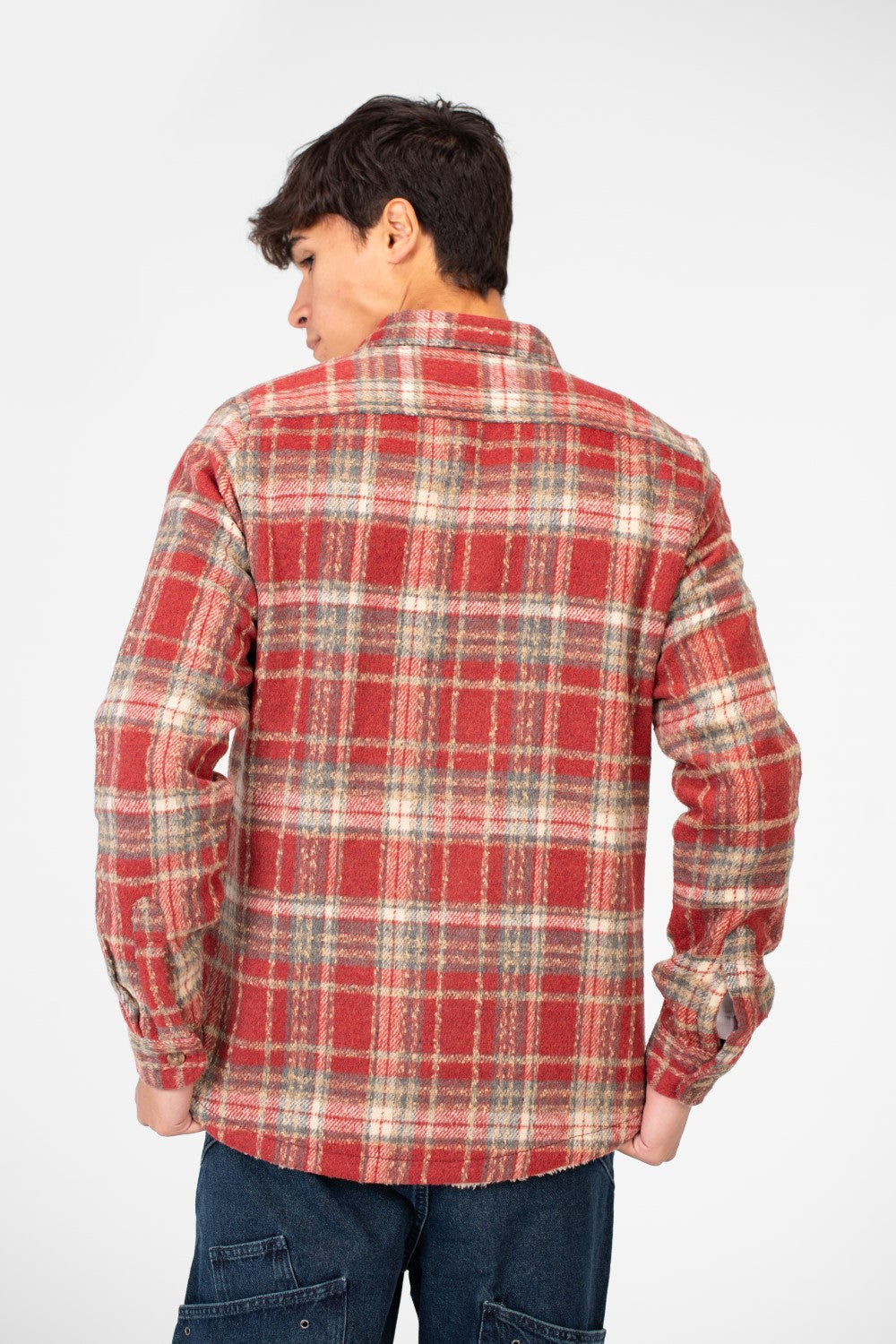Men's Winter Fur Padded Shirt With Front Pockets