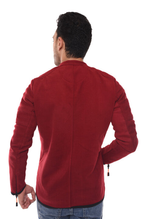 Men's Slim Fit Full Zipper Padded Sweatshirt