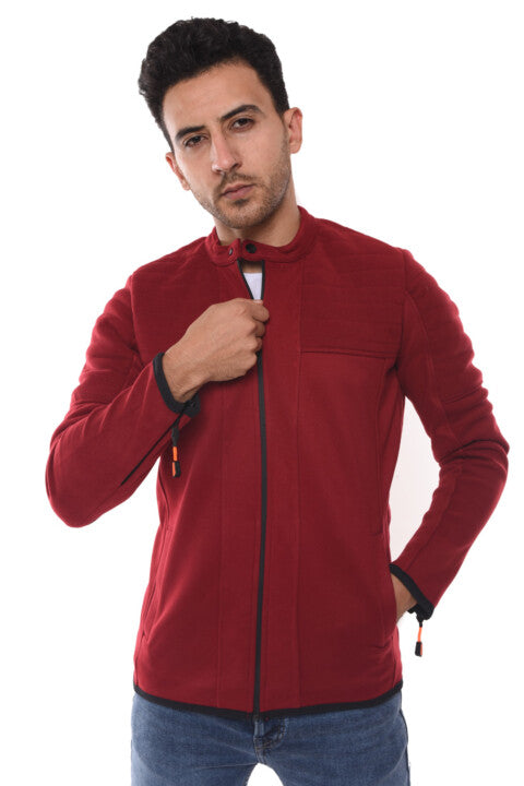 Men's Slim Fit Full Zipper Padded Sweatshirt