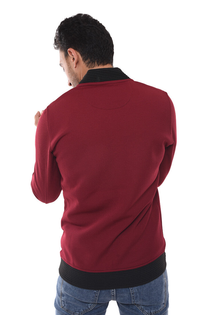 Men's Slim Fit Full Zipper Basic Sweatshirt