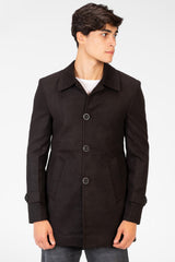 Men's Gogh Coat With Buttons And Front Pockets