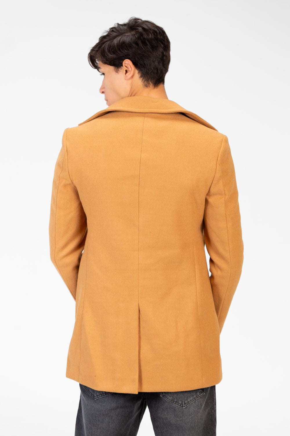 Men's Long Gogh Coat With Long Sleeves And Pockets